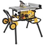 Dewalt DWE7491rs10" Jobsite Table Saw 32 - 1/2" (82.5cm) Rip Capacity, and a Rolling Stand