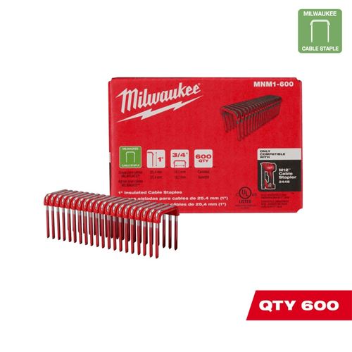 MNM1-600 1in Insulated Cable Staples (600pcs)