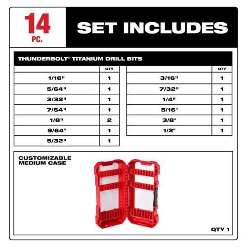 48-89-0011 THUNDERBOLT Titanium Drill Bit Set ?-3