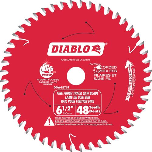 D0648TSF 6-1/2in 48-Teeth Track Saw Blade for Fine