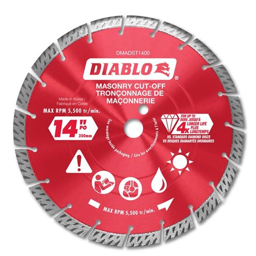 DMADST1400 14 in. Diamond Segmented Turbo Cut-Off