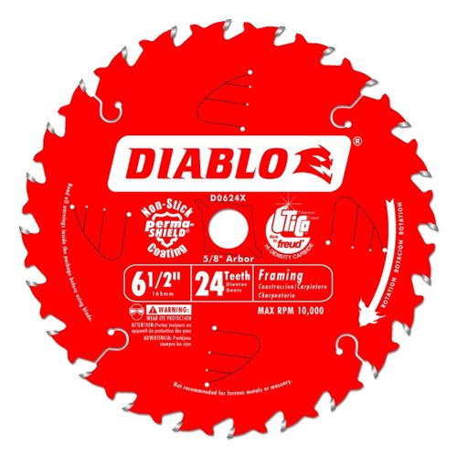 D0624A 6-1/2 in. x 24 Tooth Framing Saw Blade