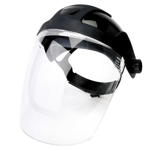 Face Shield with Ratcheting Headgear