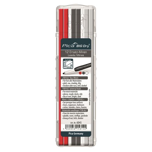 6045 Red/White/Graphite BIG Dry Refill Leads