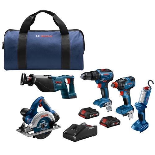 GXL18V-501B25 18V 5 Tool Combo Kit with Two In One