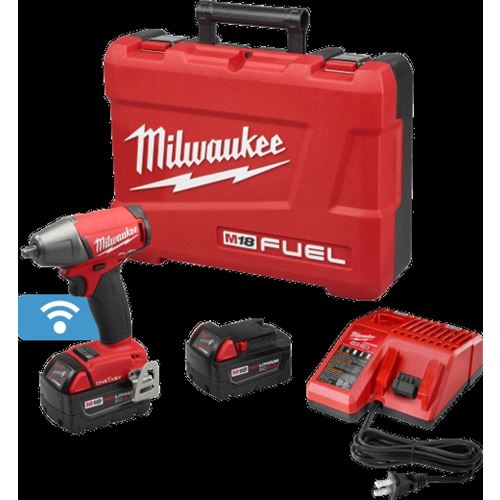 Milwaukee 2758-22 M18 FUEL with ONE-KEY 3/8 Compact Impact Wrench w/  Friction Ring Kit