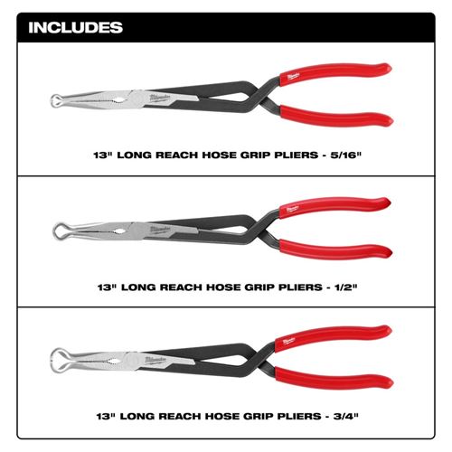 48-22-6563 3PC Long Reach Hose Grip Pliers Set-3