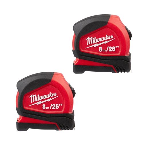 48-22-6626G 8m/26ft Compact Tape Measure - 2 Pack