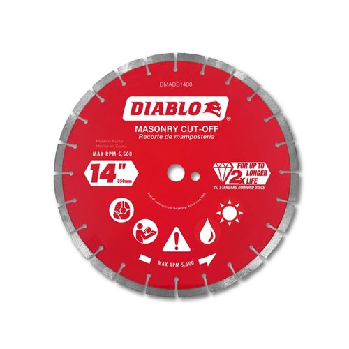 DMADS1400 14 in. Diamond Segmented Cut-Off Discs f