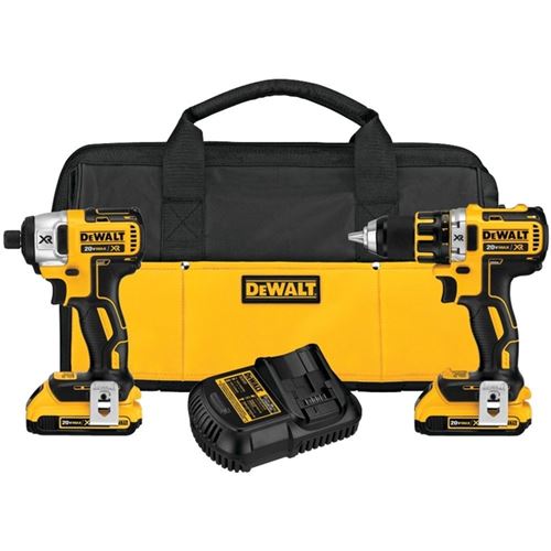 Dewalt 20V MAX* XR™ Lithium Ion Brushless Compact Drill / Driver and Impact Driver Combo Kit