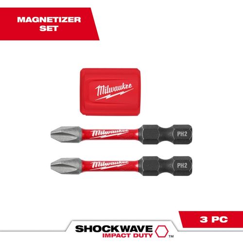 Milwaukee 48-32-4550 SHOCKWAVE Impact Duty Magnetic Attachment and PH2 Bit  Set - 3PC