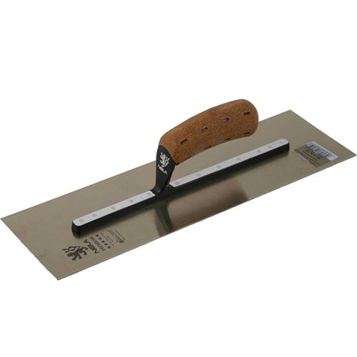 16" x 4.75" Cork Hdl Chrome SS Smoothing Trowel
