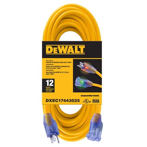Extension Cord - 25ft 12/3 SJTW LIGHTED