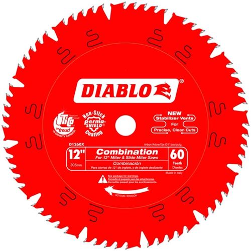 D1260X 12 in. x 60 Tooth Combination Saw Blade