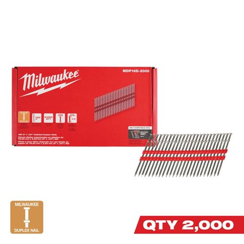 MDP16D-2000 16D 3in x .131in Collated Duplex Nails