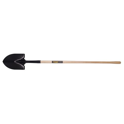 CHR2FL Round point shovel, long wood handle