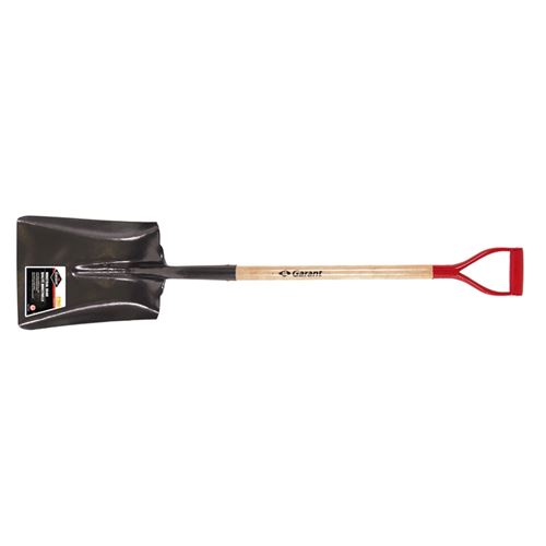 GHS6D Square point shovel, wood handle, D-grip