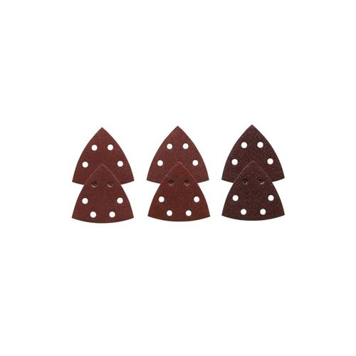 SDTR000 312 In Assorted Grits 6 Pk Red Detail Sander Abrasive Triangles for Wood 1