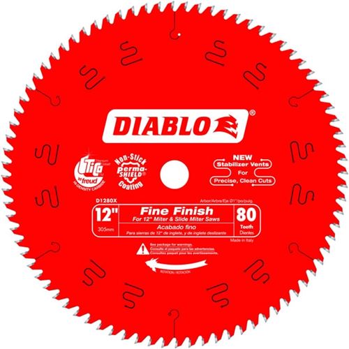 D1280X 12 in. x 80 Tooth Fine Finish Saw Blade
