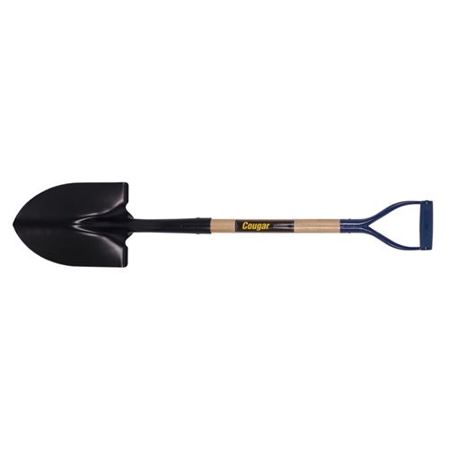 CHR2FD Round point shovel, wood handle, D-grip