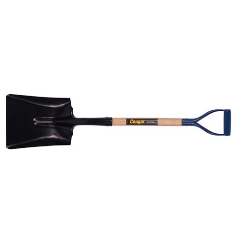 CHS2D Square point shovel, wood handle, D-grip