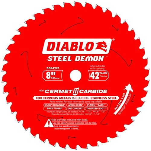 D0842CF 8 in. x 42 Tooth Cermet Metal and Stainles