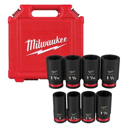 Milwaukee 3/8 Shockwave Impact Duty Impact Sockets - Deep (Select