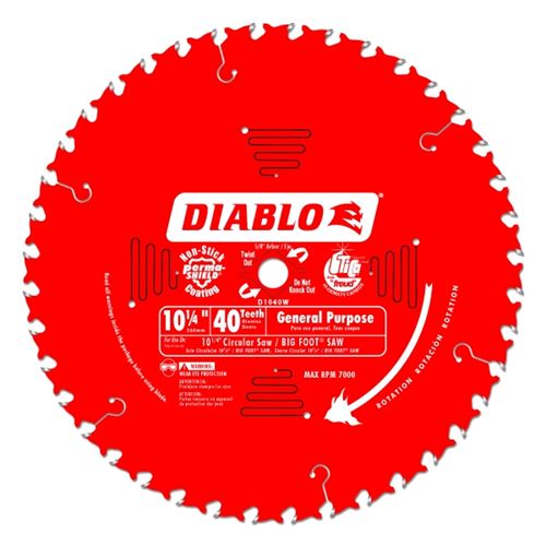 D1040W 10-1/4 in. x 40 Tooth General Purpose Beam Saw Blade