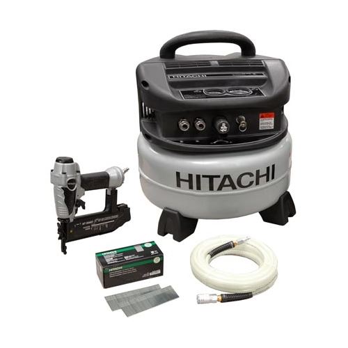 Hitachi KNT50A 18 Gauge Brad Nailer and Compressor Combo Kit