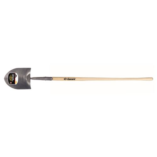 GIFR2L Round point shovel, long wood handle