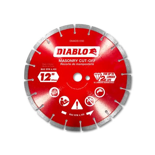 DMADS1200 12 in. Diamond Segmented Cut-Off Discs f