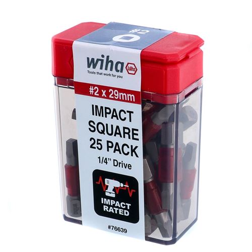 #2 Square 1-Inch Terminator Impact Pack of 25 Bits