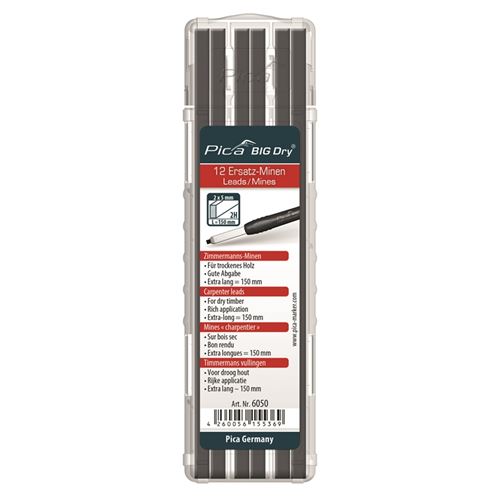 Pica BIG Dry Refill Leads 6050 Carpenter leads 2H